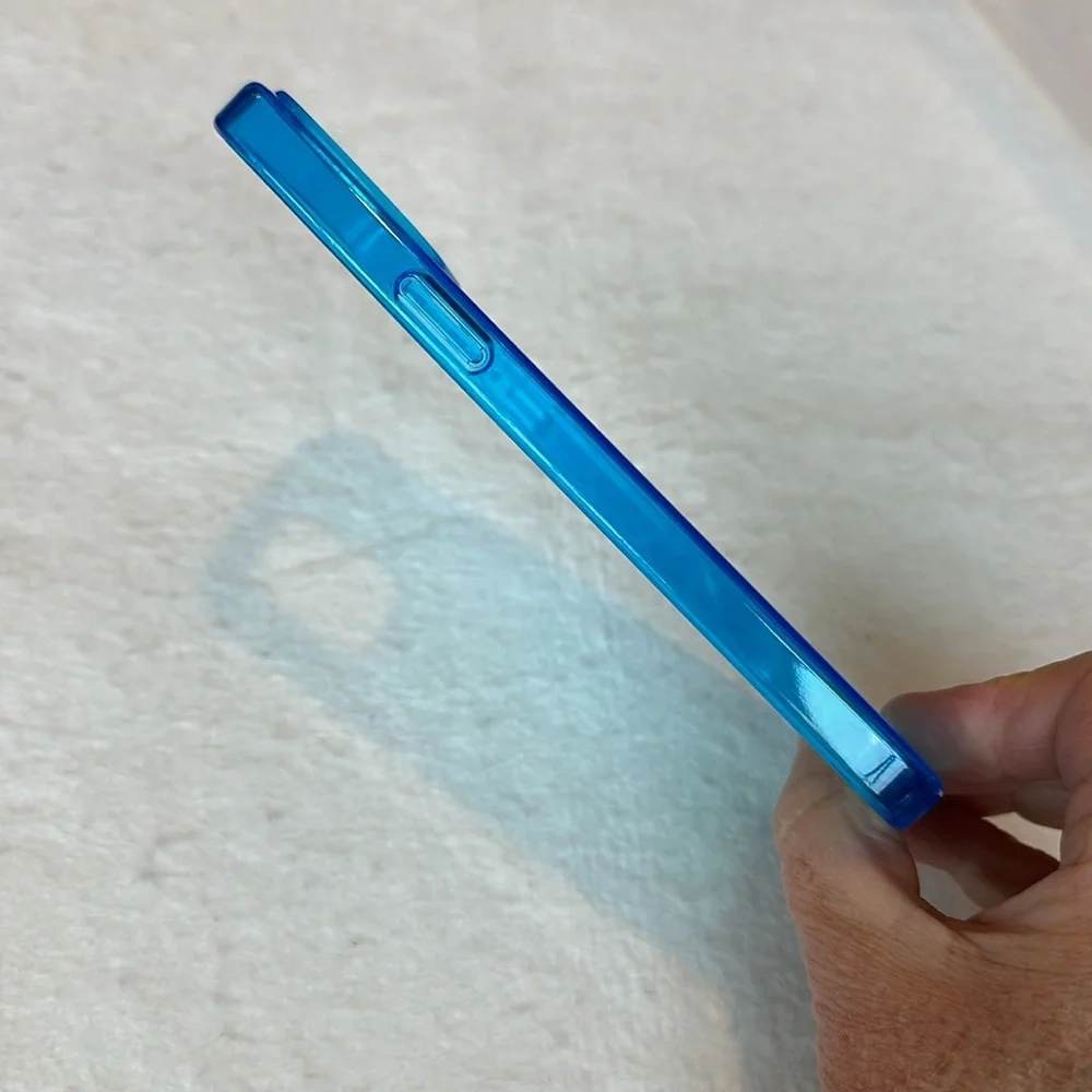 NWOT Felony Case iPhone 13 Pro Max Neon Blue Crystal Clear Phone Case